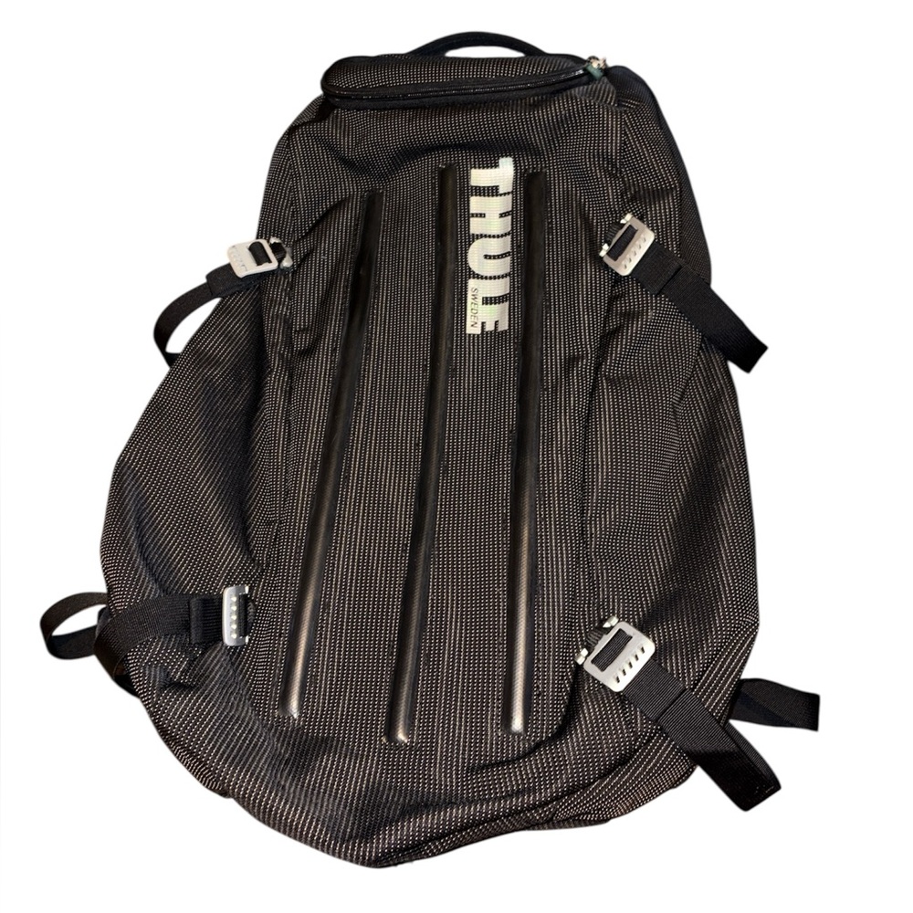 Thule Black and Gray silver duffel Backpack